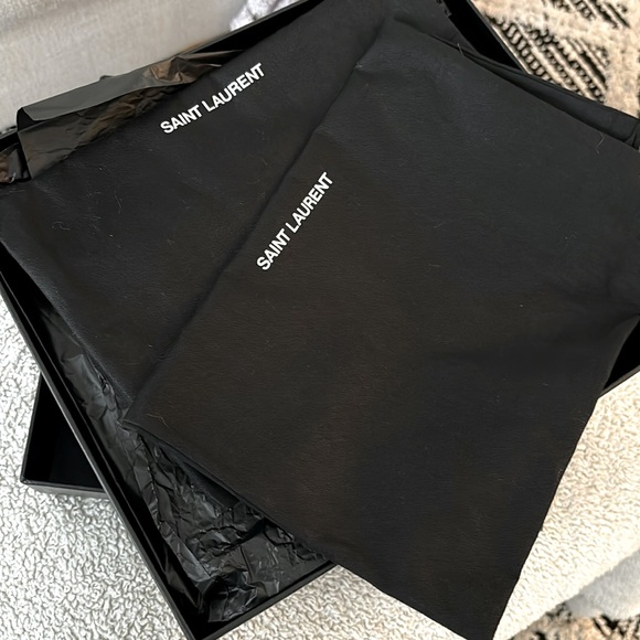 ‼️SAINT LAURENT -Tot Leather Sandal-Pearl 2021 - Picture 4 of 10